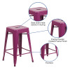 Flash Furniture 24" Purp No Back Metal Stool, Model# ET-BT3503-24-PUR-GG 3