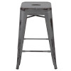 Flash Furniture 24"H Distressed Silver Stool, Model# ET-BT3503-24-SIL-GG 6