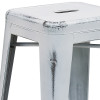 Flash Furniture Distressed White Metal Stool, Model# ET-BT3503-24-WH-GG 6