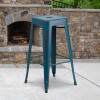 Flash Furniture Distressed Blue Metal Stool, Model# ET-BT3503-30-AB-GG 2