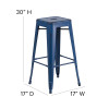 Flash Furniture Distressed Blue Metal Stool, Model# ET-BT3503-30-AB-GG 4