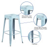 Flash Furniture Distressed Gn-Blue Metal Stool, Model# ET-BT3503-30-DB-GG 3