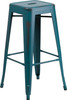 Flash Furniture Distressed Blue-TL Metal Stool, Model# ET-BT3503-30-KB-GG
