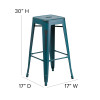 Flash Furniture Distressed Blue-TL Metal Stool, Model# ET-BT3503-30-KB-GG 4