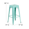 Flash Furniture 30" Mint No Back Metal Stool, Model# ET-BT3503-30-MINT-GG 4