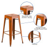 Flash Furniture Distressed Orange Metal Stool, Model# ET-BT3503-30-OR-GG 3