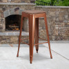 Flash Furniture 30" Copper No Back Metal Stool, Model# ET-BT3503-30-POC-WD-GG 2