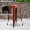 Flash Furniture Distressed Red Metal Stool, Model# ET-BT3503-30-RD-GG 2