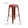 Flash Furniture Distressed Red Metal Stool, Model# ET-BT3503-30-RD-GG 4