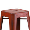 Flash Furniture Distressed Red Metal Stool, Model# ET-BT3503-30-RD-GG 6