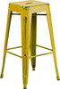 Flash Furniture Distressed Yellow Metal Stool, Model# ET-BT3503-30-YL-GG