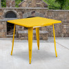 Flash Furniture 31.5SQ Yellow Metal Table, Model# ET-CT002-1-YL-GG 2
