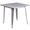 Flash Furniture 31.5SQ Silver Metal Table Set, Model# ET-CT002-4-70-SIL-GG 3