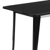 Flash Furniture 31.5x63 Black Metal Table Set, Model# ET-CT005-BK-GG 5