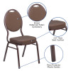 Flash Furniture HERCULES Series Brown Fabric Banquet Chair, Model# FD-C04-COPPER-008-T-02-GG 3