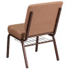 Flash Furniture HERCULES Series Caramel Fabric Church Chair, Model# FD-CH0221-4-CV-BN-BAS-GG 5