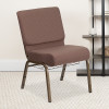 Flash Furniture HERCULES Series Brown Dot Fabric Church Chair, Model# FD-CH0221-4-GV-BNDOT-BAS-GG 2