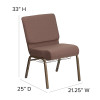 Flash Furniture HERCULES Series Brown Dot Fabric Church Chair, Model# FD-CH0221-4-GV-BNDOT-BAS-GG 4