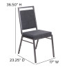 Flash Furniture HERCULES Series Dark Gray Fabric Banquet Chair, Model# FD-LUX-SIL-DKGY-GG 4