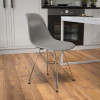 Flash Furniture Elon Series Gray Plastic/Chrome Chair, Model# FH-130-CPP1-GY-GG 2