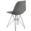 Flash Furniture Elon Series Gray Plastic/Chrome Chair, Model# FH-130-CPP1-GY-GG 5