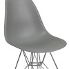 Flash Furniture Elon Series Gray Plastic/Chrome Chair, Model# FH-130-CPP1-GY-GG 6