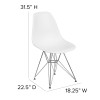 Flash Furniture Elon Series White Plastic/Chrome Chair, Model# FH-130-CPP1-WH-GG 4