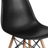 Flash Furniture Elon Series Black Plastic/Wood Chair, Model# FH-130-DPP-BK-GG 6