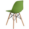 Flash Furniture Elon Series Green Plastic/Wood Chair, Model# FH-130-DPP-GN-GG 5