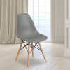 Flash Furniture Elon Series Gray Plastic/Wood Chair, Model# FH-130-DPP-GY-GG 2