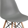 Flash Furniture Elon Series Gray Plastic/Wood Chair, Model# FH-130-DPP-GY-GG 6