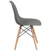 Flash Furniture Elon Series Gray Plastic/Wood Chair, Model# FH-130-DPP-GY-GG 7