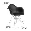 Flash Furniture Alonza Series Black Plastic/Chrome Chair, Model# FH-132-CPP1-BK-GG 4