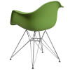 Flash Furniture Alonza Series Green Plastic/Chrome Chair, Model# FH-132-CPP1-GN-GG 3