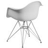 Flash Furniture Alonza Series White Plastic/Chrome Chair, Model# FH-132-CPP1-WH-GG 5