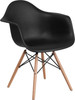 Flash Furniture Alonza Series Black Plastic/Wood Chair, Model# FH-132-DPP-BK-GG