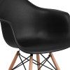 Flash Furniture Alonza Series Black Plastic/Wood Chair, Model# FH-132-DPP-BK-GG 6