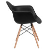 Flash Furniture Alonza Series Black Plastic/Wood Chair, Model# FH-132-DPP-BK-GG 7