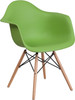 Flash Furniture Alonza Series Green Plastic/Wood Chair, Model# FH-132-DPP-GN-GG