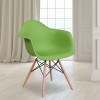 Flash Furniture Alonza Series Green Plastic/Wood Chair, Model# FH-132-DPP-GN-GG 2