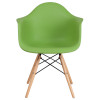 Flash Furniture Alonza Series Green Plastic/Wood Chair, Model# FH-132-DPP-GN-GG 5