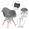 Flash Furniture Alonza Series Gray Plastic/Wood Chair, Model# FH-132-DPP-GY-GG 3