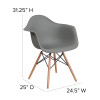 Flash Furniture Alonza Series Gray Plastic/Wood Chair, Model# FH-132-DPP-GY-GG 4