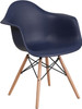 Flash Furniture Alonza Series Navy Plastic/Wood Chair, Model# FH-132-DPP-NY-GG