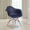Flash Furniture Alonza Series Navy Plastic/Wood Chair, Model# FH-132-DPP-NY-GG 2