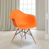 Flash Furniture Alonza Series Orange Plastic/Wood Chair, Model# FH-132-DPP-OR-GG 2