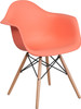 Flash Furniture Alonza Series Peach Plastic/Wood Chair, Model# FH-132-DPP-PE-GG