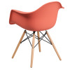 Flash Furniture Alonza Series Peach Plastic/Wood Chair, Model# FH-132-DPP-PE-GG 5