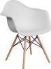 Flash Furniture Alonza Series White Plastic/Wood Chair, Model# FH-132-DPP-WH-GG