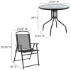 Flash Furniture Nantucket 6PC Black Patio Set & Umbrella, Model# GM-202012-BK-GG 4